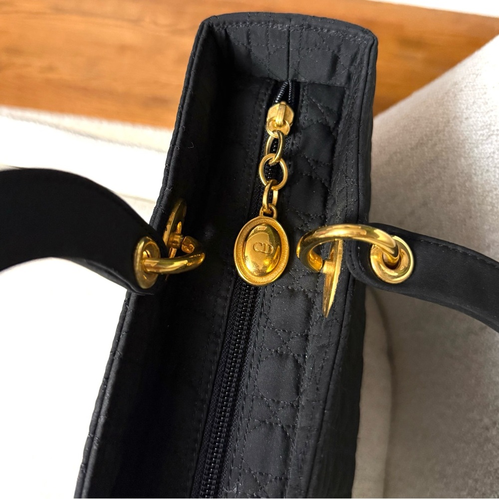 Authentic Christian Dior Lady Dior bag gold charms - Picture 13 of 16